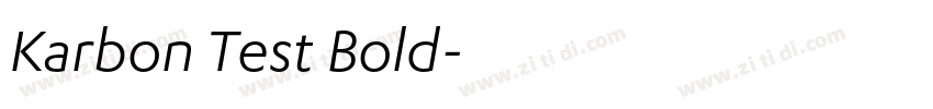 Karbon Test Bold字体转换